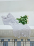 Mohair crochet cami dress ライトグレー