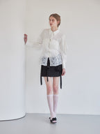 Tulle bare top & shirt set ホワイト size:M model:174cm LERA