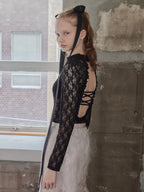 Back open race bodysuit ブラック size:M model:173cm DASHA.G