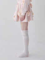 Many rose sweat balloon skirt ピンク size:M model:173cm ALINA