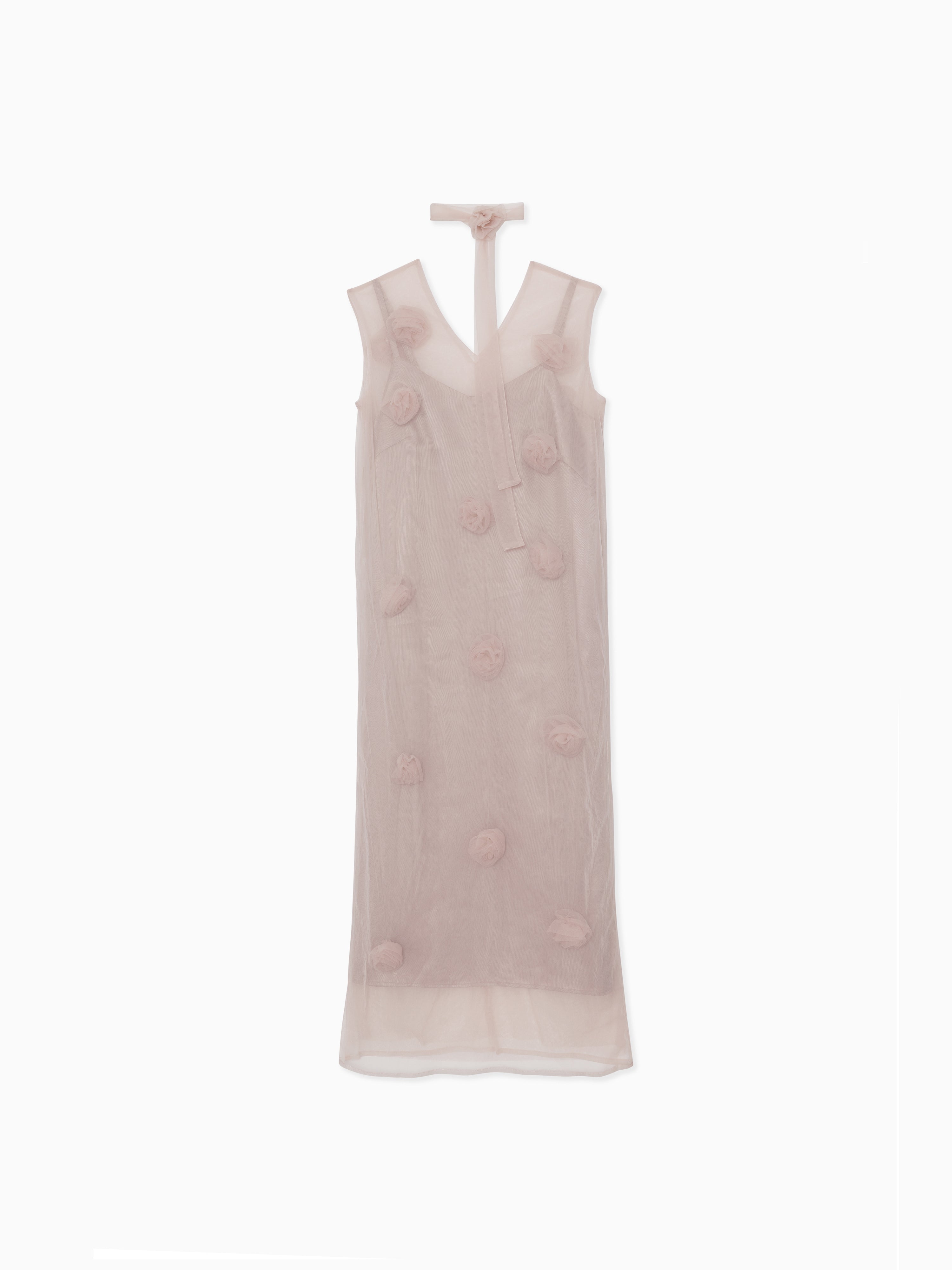 Rose tulle dress ピンク