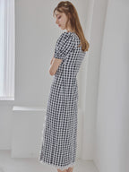 Rose gingham dress ブラック size:M model:175cm MARTA