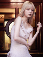 Mohair crochet cami dress ピンク size:M model:163cm MINAMI