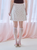 Lace lined mini skirt ホワイト size:M model:173cm Olesia