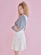 Rose pleated apron dress ホワイト size:M model:173cm Olesia