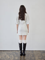 Logo T-shirt dress グレー size:M model:172cm GINEVRA
