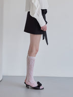 Rose mini skirt ブラック size:M model:174cm LERA