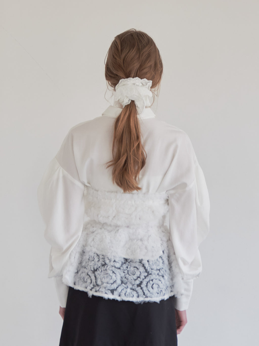 Tulle bare top & shirt set ホワイト size:M model:174cm LERA
