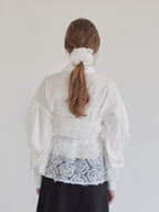 Tulle bare top & shirt set ホワイト size:M model:174cm LERA