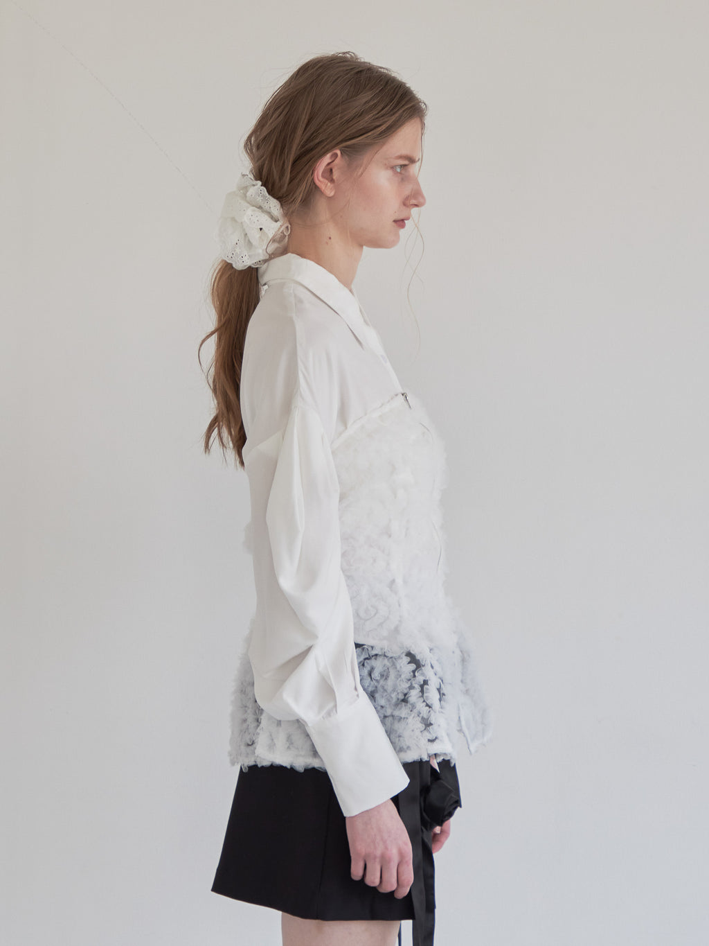 Tulle bare top & shirt set ホワイト size:M model:174cm LERA