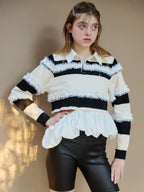 Balloon hem rugby shirt ブラック size:M model:174cm KATERYNA