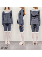 Hem lace sabrina pants グレー