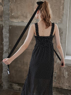 Frill slit cami dress ブラック size:M model:173cm DASHA.G