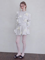 Many rose sweat top グレー size:M model:173cm ALINA