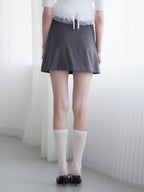 Rose mini skirt グレー size:M model:174cm LERA