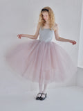 Volume tulle skirt tank dress グレー size:M model:173cm Olesia