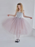 Volume tulle skirt tank dress グレー size:M model:173cm Olesia