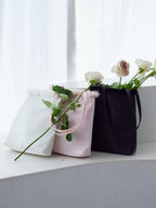 Fur satin bag