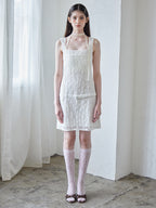Low belt lace mini dress ホワイト size:M model:170cm ALICE