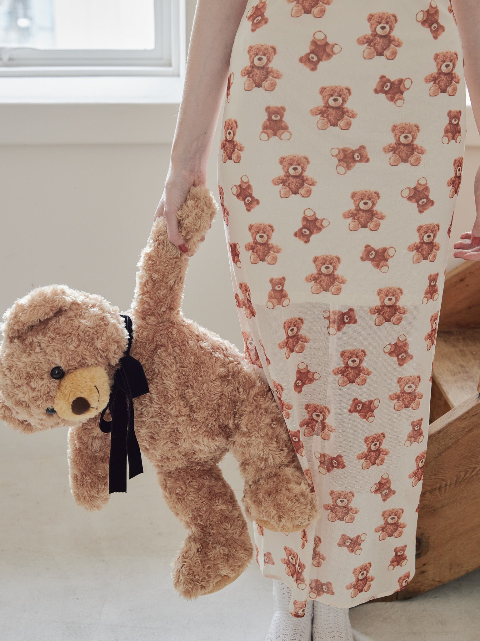 Teddy bear tulle skirt アイボリー size:M model:173cm DASHA.G