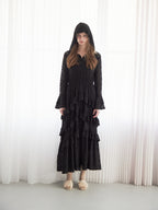 Hoodie race dress ブラック size:M model:174cm LERA