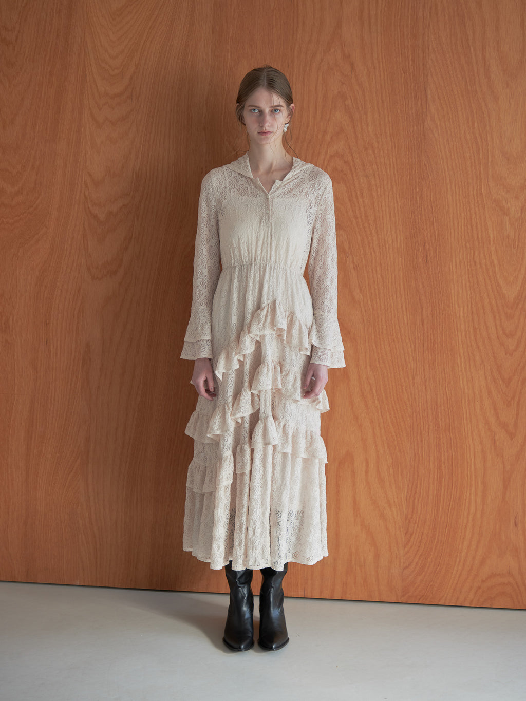 Hoodie race dress ピンク size:M model:174cm LERA