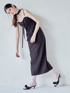 Stripe ribbon tight dress ブラック size:M model:170cm ALICE