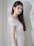 Back open print cut dress ホワイト size:M model:170cm ALICE