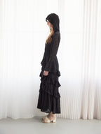 Hoodie race dress ブラック size:M model:174cm LERA