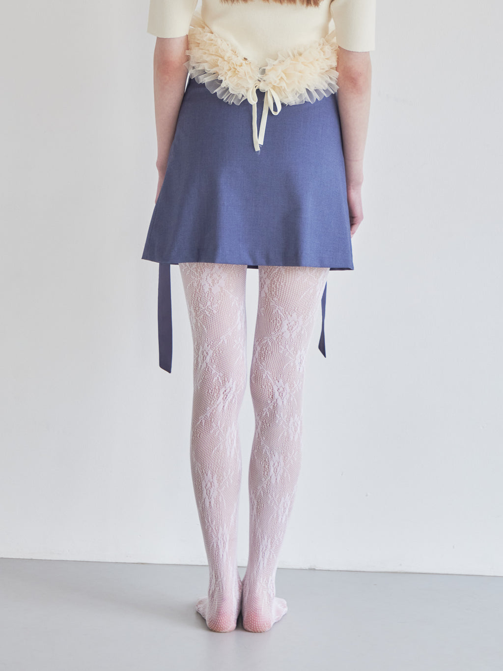 Rose mini skirt ブルー size:M model:174cm LERA