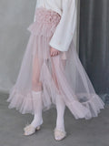 Frill tulle skirt & shorts set ピンク size:M model:173cm ALINA