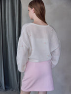 Many rose embroidery cardigan ホワイト size:M model:173cm ALINA