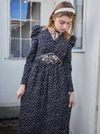 Tulip embroidered dress ブラック size:M model:174cm KATERYNA