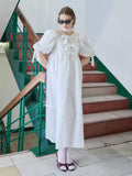 Ribbon jaquard volume dress ホワイト size:M model:171cm ANIUTA