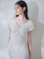 Back open print cut dress ホワイト size:M model:170cm ALICE