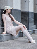 Low belt lace mini dress ピンク size:M model:170cm ALICE