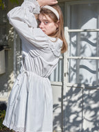 French letter collar wrap mini dress ホワイト size:M model:174cm KATERYNA