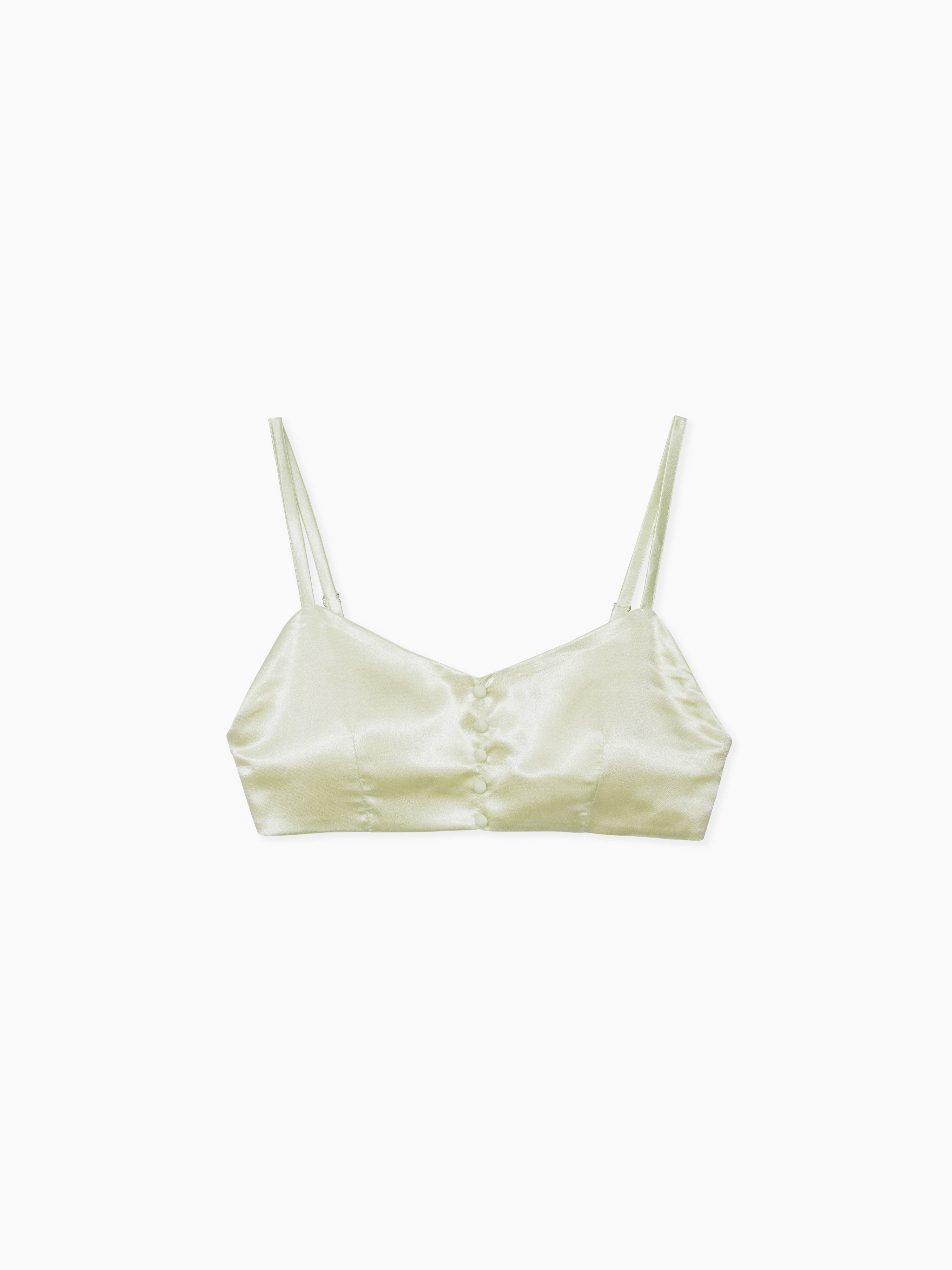Satin bra top ライム