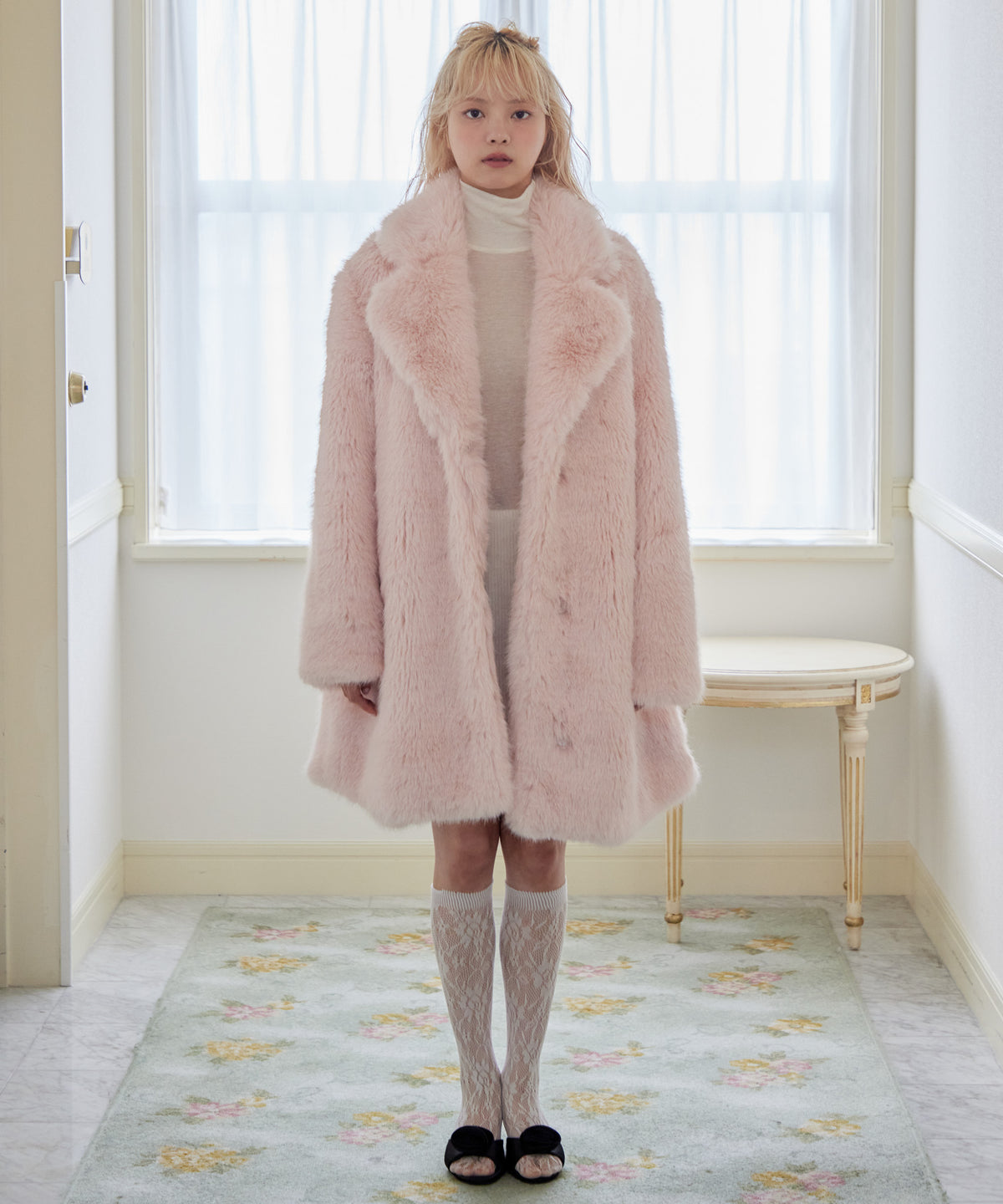 Fur coat ピンク size:M model:163cm MINAMI