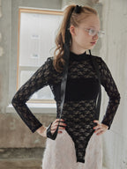 Back open race bodysuit ブラック size:M model:173cm DASHA.G