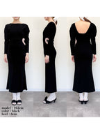 I miss you heart cut dress ブラック