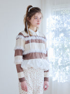 Balloon hem rugby shirt モカ size:M model:174cm KATERYNA