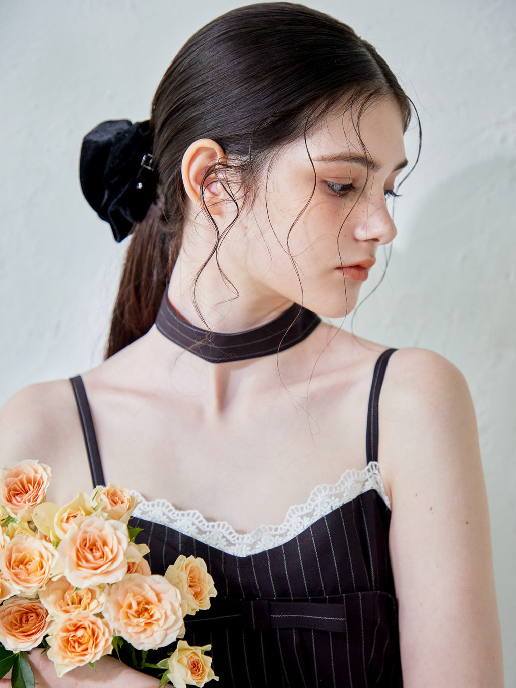 Stripe ribbon tight dress ブラック size:M model:170cm ALICE