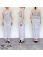 Mohair crochet cami dress ライトグレー