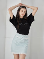 Logo T-shirt dress ブラック size:M model:172cm GINEVRA
