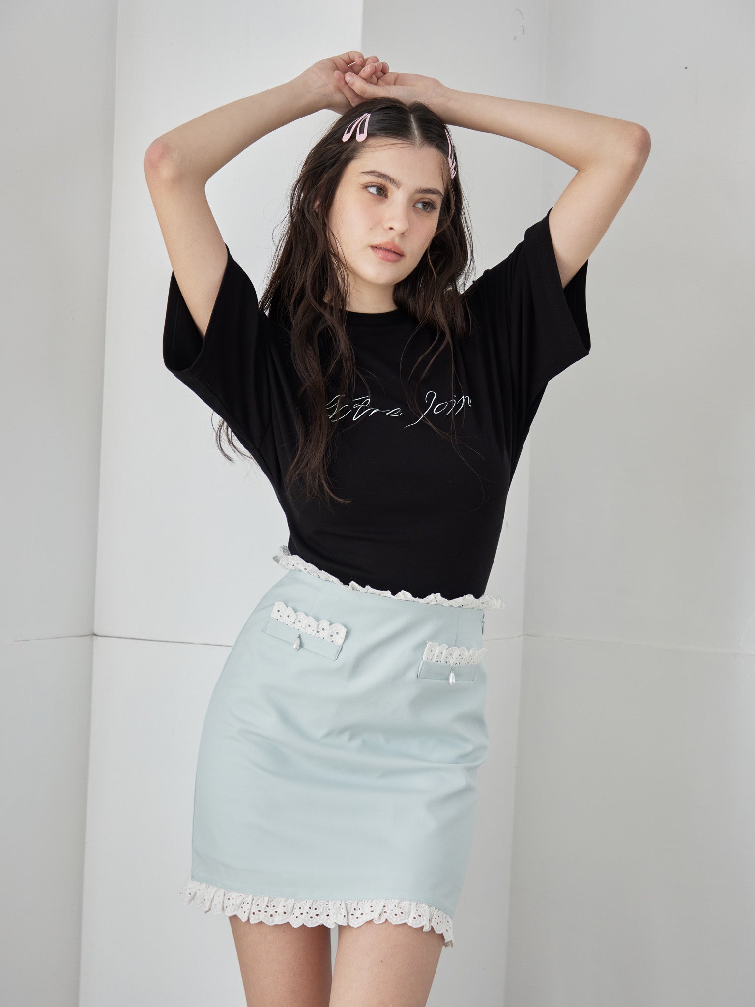 Logo T-shirt dress ブラック size:M model:172cm GINEVRA
