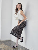 Voluminous frill knit top ホワイト size:M model:172cm GINEVRA