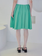 Ribbon slit pleated skirt グリーン size:M model:173cm Olesia