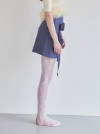 Rose mini skirt ブルー size:M model:174cm LERA