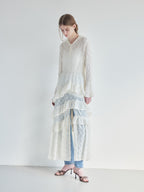 Hoodie race dress アイボリー size:M model:174cm LERA